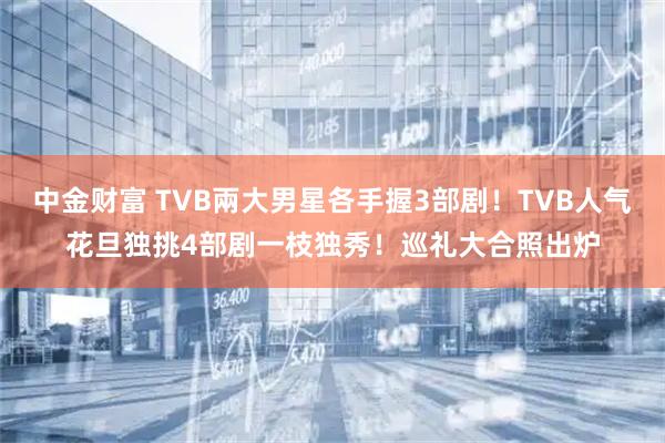 中金财富 TVB兩大男星各手握3部剧！TVB人气花旦独挑4部剧一枝独秀！巡礼大合照出炉