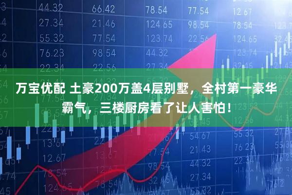 万宝优配 土豪200万盖4层别墅，全村第一豪华霸气，三楼厨房看了让人害怕！