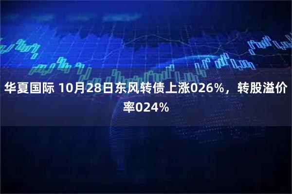 华夏国际 10月28日东风转债上涨026%，转股溢价率024%